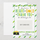 Invitation Carte-cadeau de remerciement pour la fête de la Sa (Devant / Derrière)