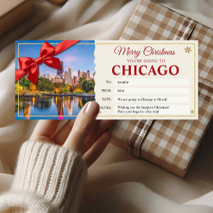 Invitation Carte-cadeau de voyage à Chicago pour Noël