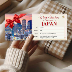Invitation Carte-cadeau de voyage à Osaka pour Noël