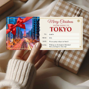 Invitation Carte-cadeau de voyage à Tokyo pour Noël