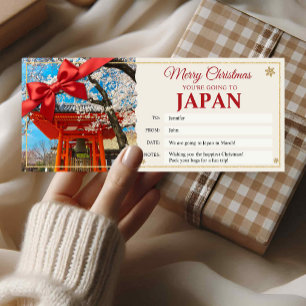 Invitation Carte-cadeau de voyage au Japon pour Noël