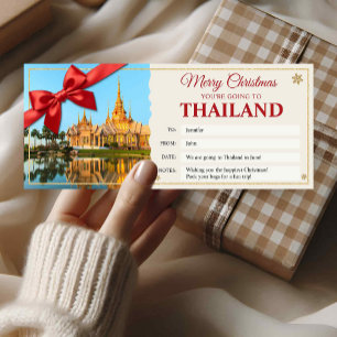 Invitation Carte-cadeau de voyage surprise en Thaïlande