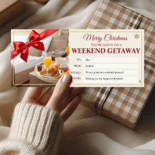 Invitation Carte-cadeau de week-end de Noël