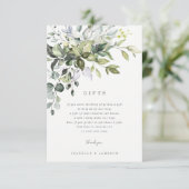 Invitation Carte-cadeau Fleurs de Bleu Poussiéreux (Debout devant)