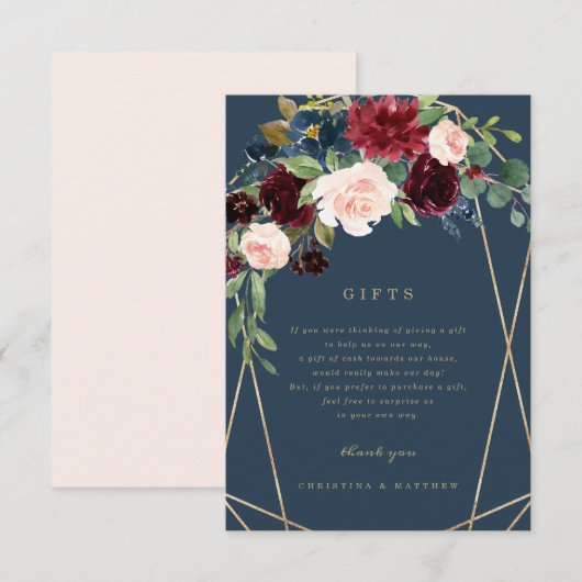 Invitation Carte-cadeau Geometric Fall Elegance (Devant / Derrière)