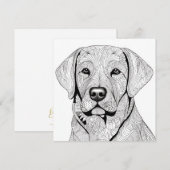 Invitation Carte-cadeau Labrador Retriever (Devant / Derrière)