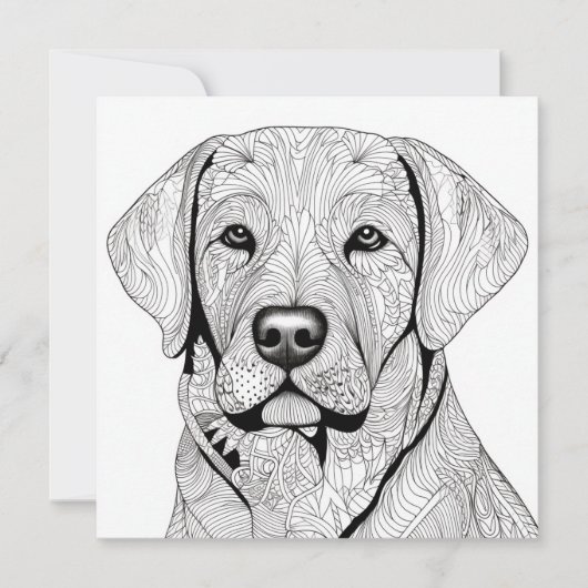 Invitation Carte-cadeau Labrador Retriever (Devant)