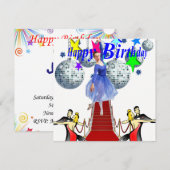 Invitation Carte d'Anniversaire (Devant / Derrière)