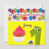 Invitation Carte d'anniversaire Un an (Devant)