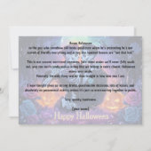 Invitation 🌈🎃Carte de danse de squelette romantique (Dos)