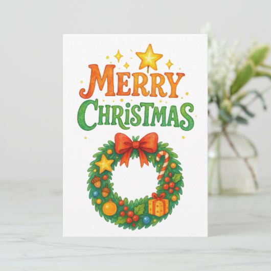 Invitation carte de Noël  (Debout devant)