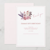 Invitation "Carte de remerciement pour une élégante célébrati (Devant / Derrière)