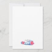 Invitation carte de surf Aloha (Dos)