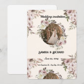Invitation - Carte d'invitation de mariage élégant (Devant / Derrière)