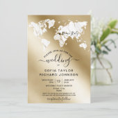 Invitation Carte du Monde en Marbre pour Destinati (Debout devant)