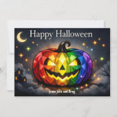 Invitation 🎃🌈Carte Halloween LGBT (Devant)