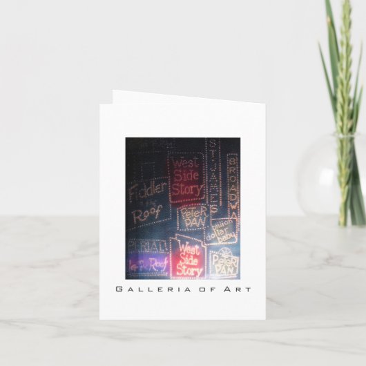Invitation Carte/invitations de ~ de Broadway (Dos)