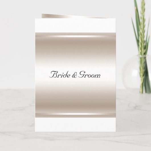 Invitation Carte mariage Argent (Dos)