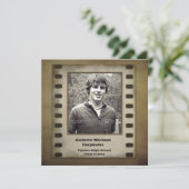 Invitation Carte photo Brown de Grunge Strip (Debout devant)