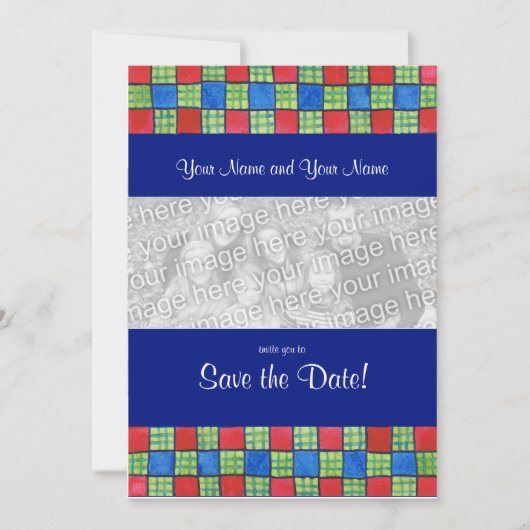 Invitation Carte photo Gay/Lesbienne 'Save the Dat (Devant)