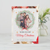 Invitation Carte photo personnalisée de Noël (Debout devant)