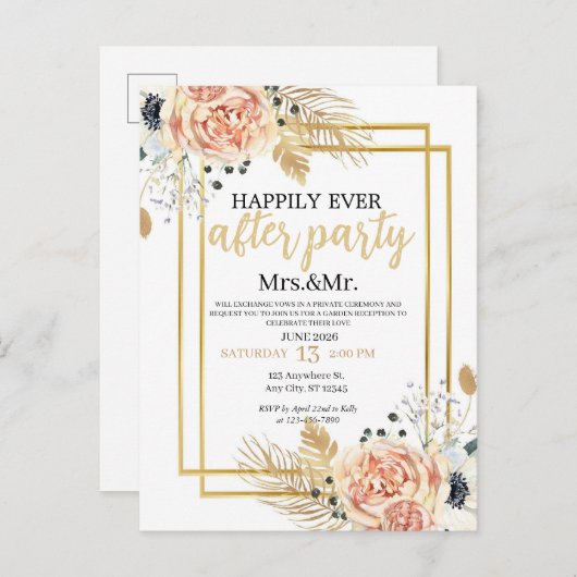 Invitation carte postale (Devant / Derrière)