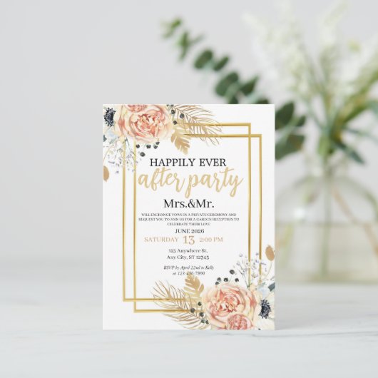 Invitation carte postale (Debout devant)