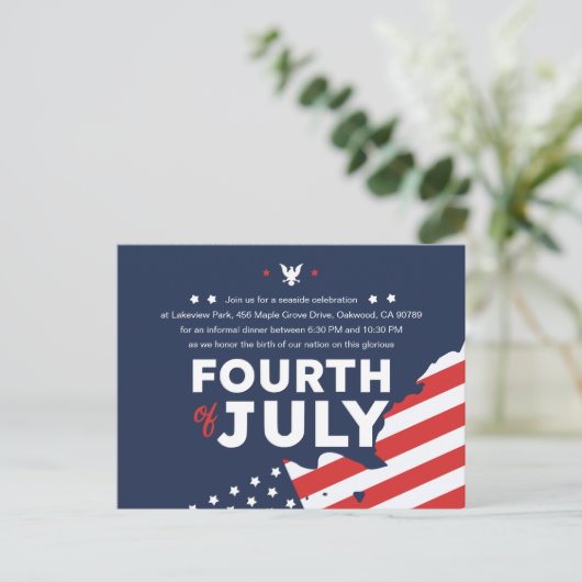 Invitation carte postale (Debout devant)