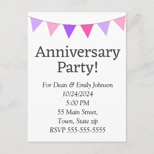 Invitation carte postale (Devant)