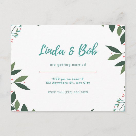 Invitation carte postale (Devant)