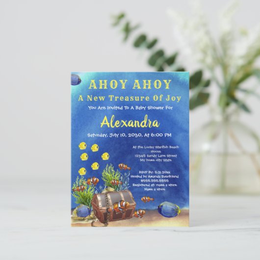 Invitation carte postale (Debout devant)