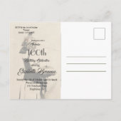 Invitation Carte Postale 100e anniversaire Elegant Monogramme Photo (Dos)