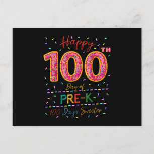 Invitation Carte Postale 100E Jour De Prek 100 Jours D'École.Pn