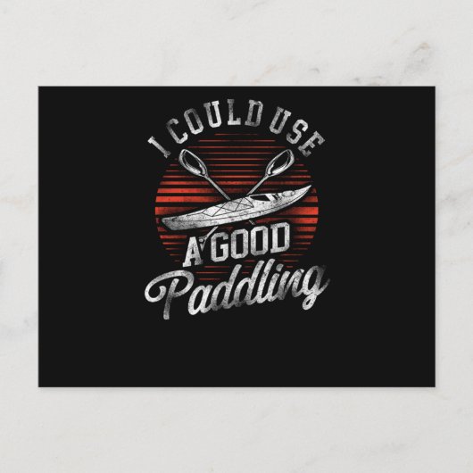 Invitation Carte Postale 18.Kayak Je Pouvais Utiliser Une Bonne Vint Rétro  (Devant)