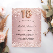 Invitation Carte Postale 18e anniversaire rose rose rose rose rose rose ros