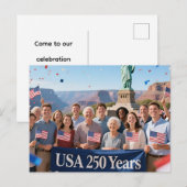 Invitation Carte Postale 250 Ans  (Devant / Derrière)