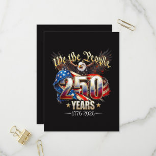 Invitation Carte Postale 250 ans d'Amérique 250e anniversaire 4 juillet