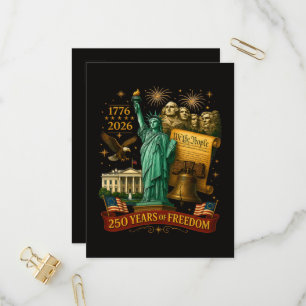 Invitation Carte Postale 250 ans de liberté américaine