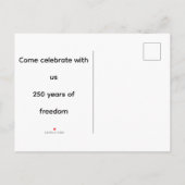 Invitation Carte Postale 250e anniversaire (Dos)