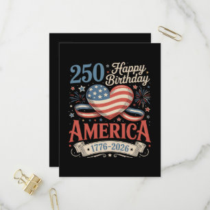 Invitation Carte Postale  250e anniversaire États-Unis 250 ans