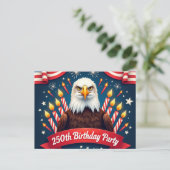 Invitation Carte Postale 250th birthday (Debout devant)