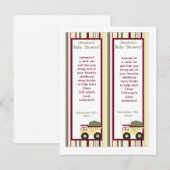 Invitation Carte Postale 2 Baby shower Signets de la zone de construction (Devant / Derrière)