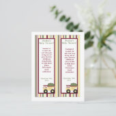 Invitation Carte Postale 2 Baby shower Signets de la zone de construction (Debout devant)