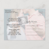 Invitation Carte Postale 2 Baby shower virtuel photo par Mail Script modern (Dos)