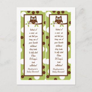 Invitation Carte Postale 2 Marques de livre Bois Amis Chouette Bois