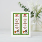 Invitation Carte Postale 2 Marques de livre Toutes les Étoiles Vert (Debout devant)