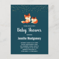 2 mignons petits Baby showers de renards rouges