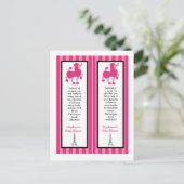 Invitation Carte Postale 2 Points Réserver Poodle Rose Paris Tour Eiffel (Debout devant)