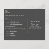 Invitation Carte Postale 2 Roses peints en blanc Elégant mariage RSVP (Dos)