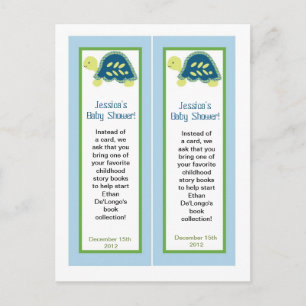 Invitation Carte Postale 2 tortues de mer bleue Signets